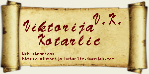 Viktorija Kotarlić vizit kartica